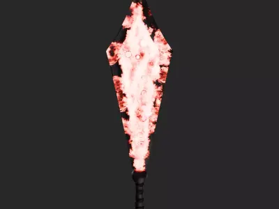  Lava Sword Low-Poly 3D Model  Low-poly 3D model