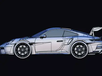 Porsche 911 GT3 RS 3D model