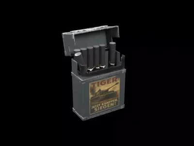 Cigarette Case Low-poly 3D model