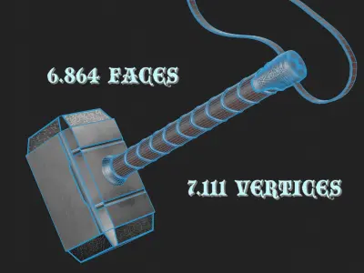 Mjollnir The Hammer of Thor 3D model