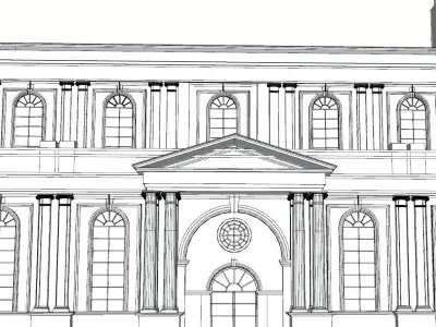temple model sketchup model only 3D model