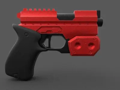 Sci-Fi Gun 01 Low-poly 3D model