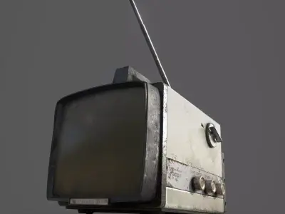 Vintage TV USSR Electronica VL100 Free 3D model