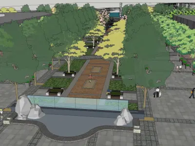 Sketchup Landscape Park 180 3D model