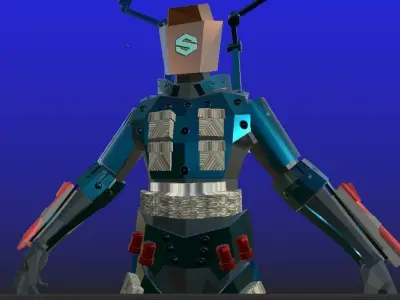 military alien   Free low-poly 3D model