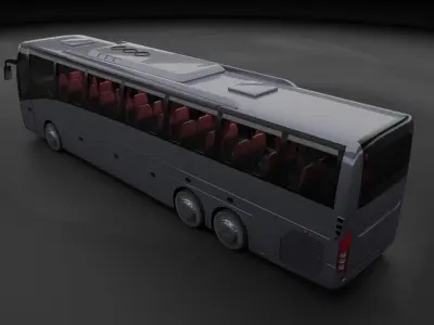 Bus Volvo 9800 Low-poly 3D model