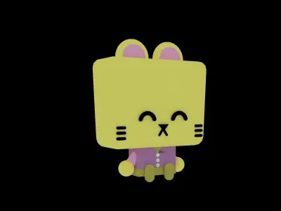 Cat Cartoon 3D 3D model