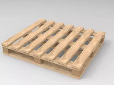 Pallet wooden Low-poly 3D model order