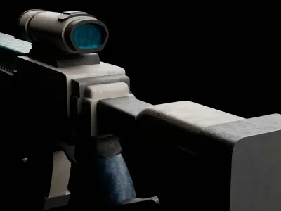 Tau Short Rifle Low-poly 3D model