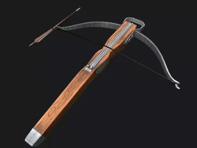 Hand Paint Crossbow 3D model