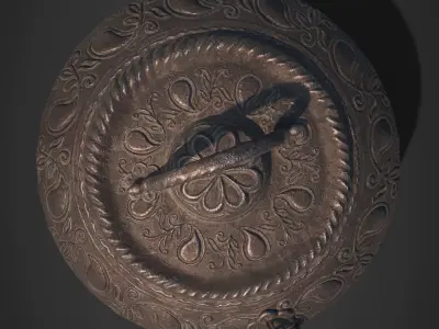 antique jwellery box Low-poly 3D model