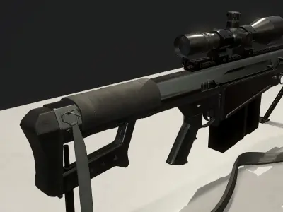 Barrett M82A1 Low-poly 3D model buy