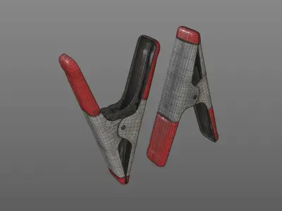 spring clamp Low-poly 3D model purchase
