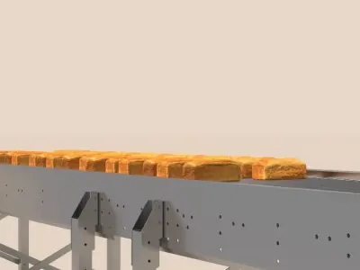 Bread line 3D 3D model