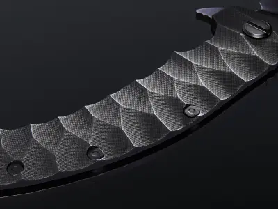 Folding knife Low-poly 3D model