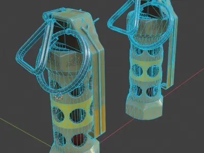 Flashbang  Low-poly 3D model