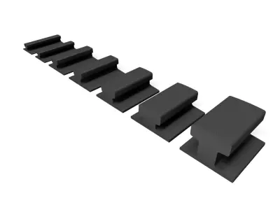Standard Railroad Tracks 3D model