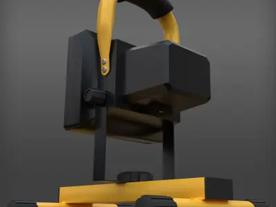 Portable Work Light Low-poly 3D model