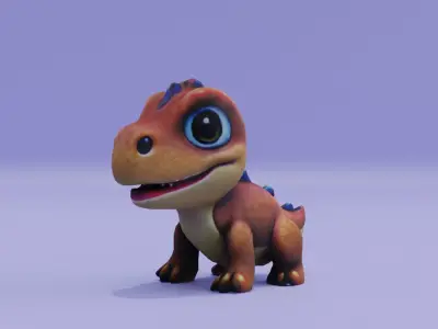 Dinosaur Stylized Cute Dragon Low-poly 3D model