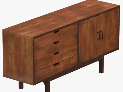Mid-Century Modern Furniture 02 3D model