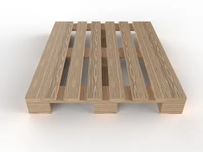 Pallet PBR 1200mm x 1000mm 3D model