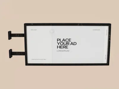 Advertising Billboard Panel Type E Low-poly 3D model