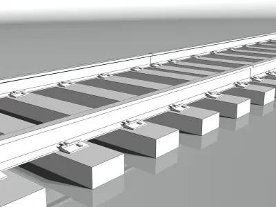 Track 1524mm Low-poly 3D model