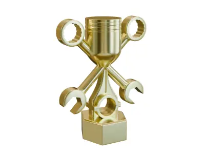 Custom Mechanical Style Trophy 3D print model