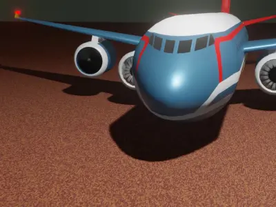 Airbus - Animated Low-poly 3D model