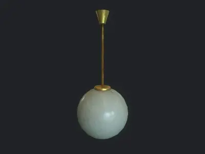 Old Ball Lamp Dirty Low-poly 3D model