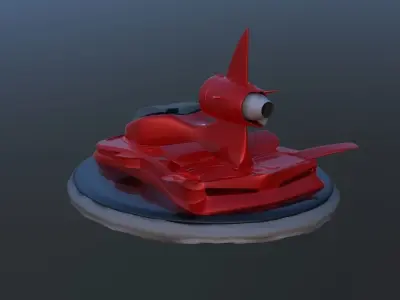  Futuristic Jet Hover Vehicle 3D model