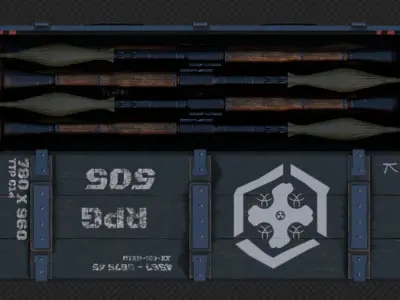 RPG Rocket Case 3D model