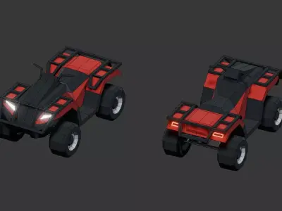 ATV Quad Bike Low-poly 3D model purchase