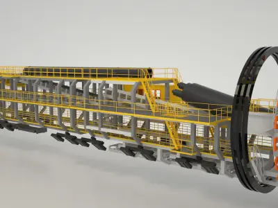 Tunnel boring machine 3D model 3D model