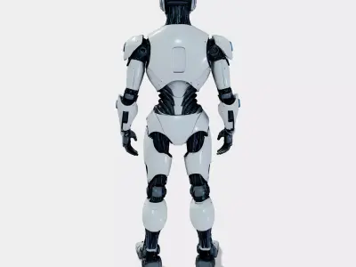 Humanoid Robot Character 4  Low-poly 3D model