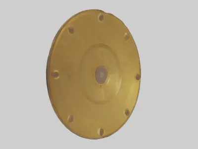 Golden Sunplate 1 Low-poly 3D model