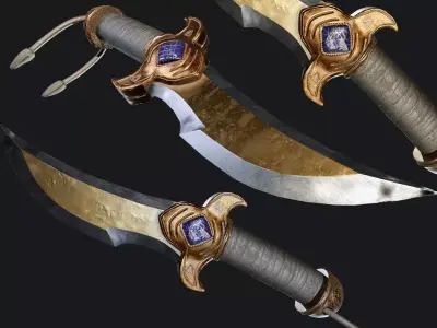 Fantasy Dagger Low-poly 3D model buy