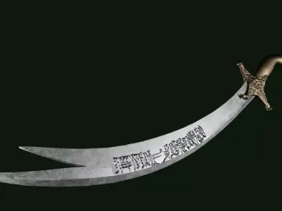 Zulfiqar sword Low-poly 3D model