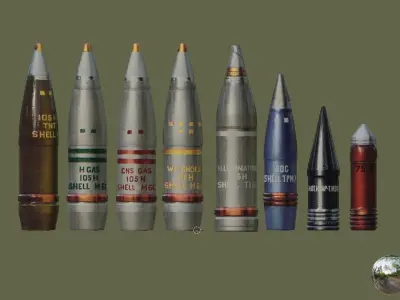 Artillery Ammunitions 3D model