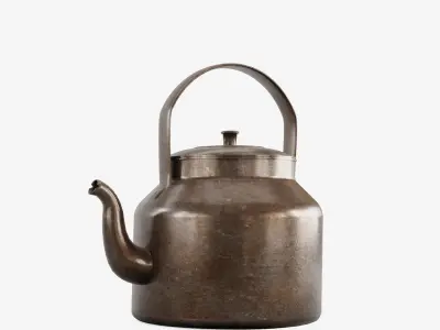 Used Stainless Steel Kettle  3D model