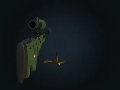 AWM Sniper Rifle  3D model