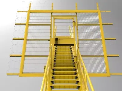 Stair security gate Free 3D model