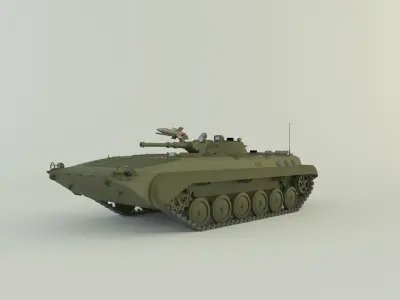Soviet tracked infantry fighting vehicle BMP-1 3D model