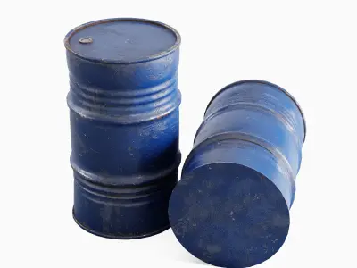 Industrial Barrel 04 Low-poly 3D model
