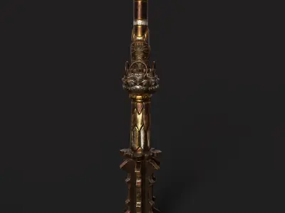 Combat Staff 01 V2 Low-poly 3D model