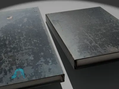 Old book heat transfer problem Low-poly 3D model