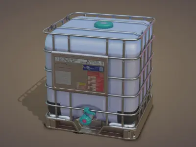 IBC Cubitainer Low-poly 3D model