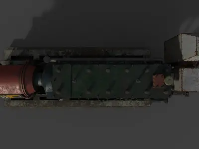 Diesel Generator Old II Low-poly 3D model