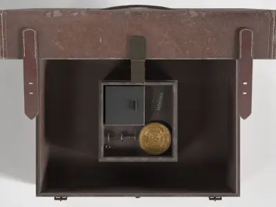 Old Apothecary Medicine Case Low-poly 3D model