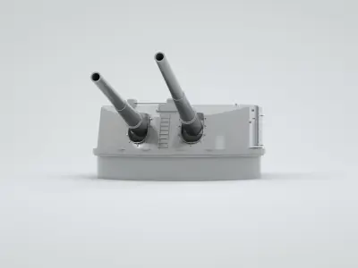 283mm - 11inch SK L - 50 Naval Gun  3D model